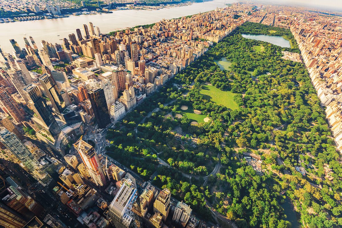 Vue aérienne sur Central Park à New York