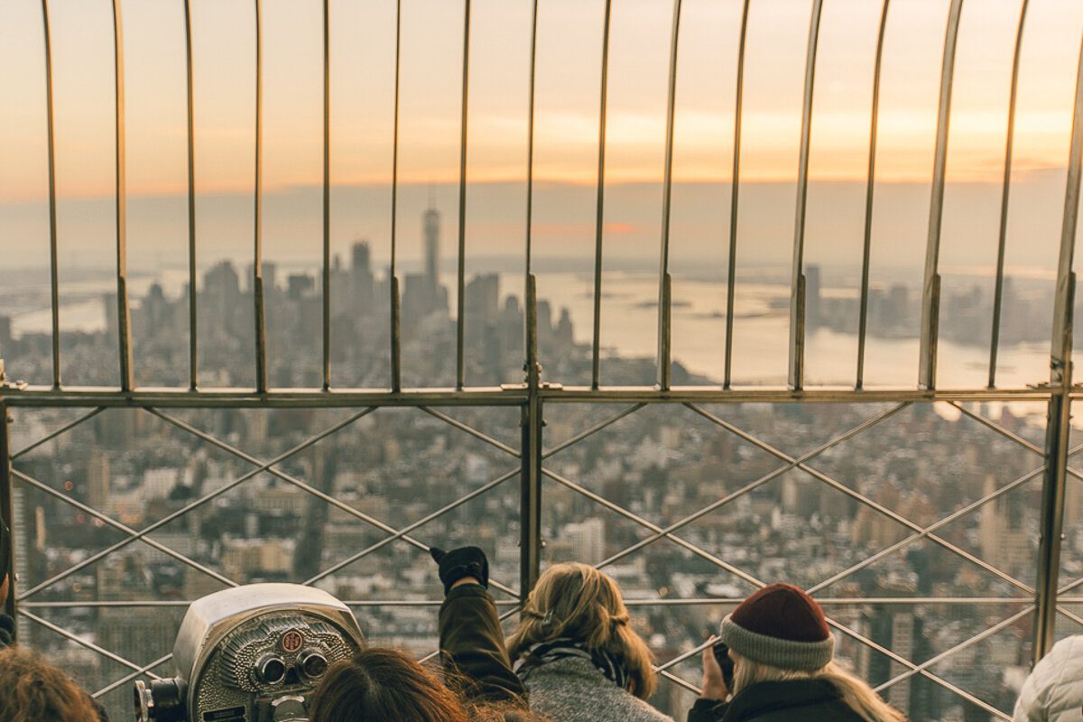 Grille de protection au sommet de l'Empire State Building