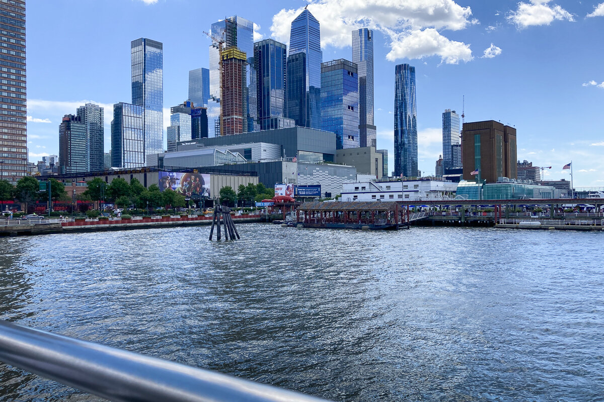 Point de vue sur Manhattan au départ de la croisière à New York