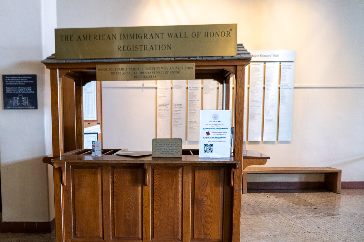 Bureau de registration pour l'immigration à Ellis Island