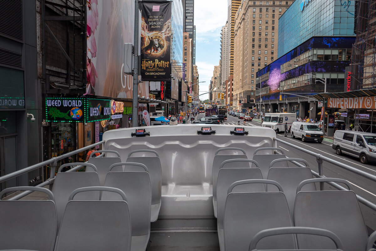 Etage supérieur d'un Big Bus à New York