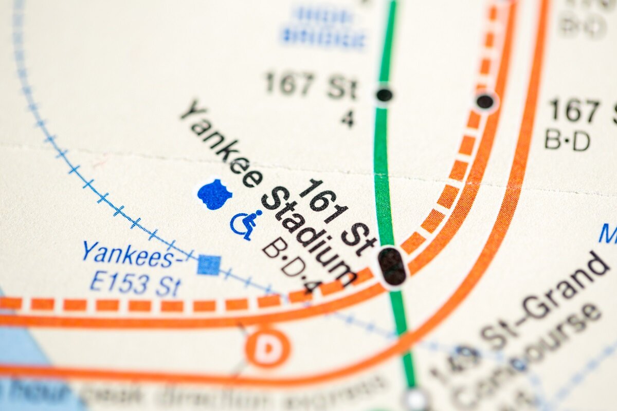 Plan de la station de métro Yankee Stadium à New York