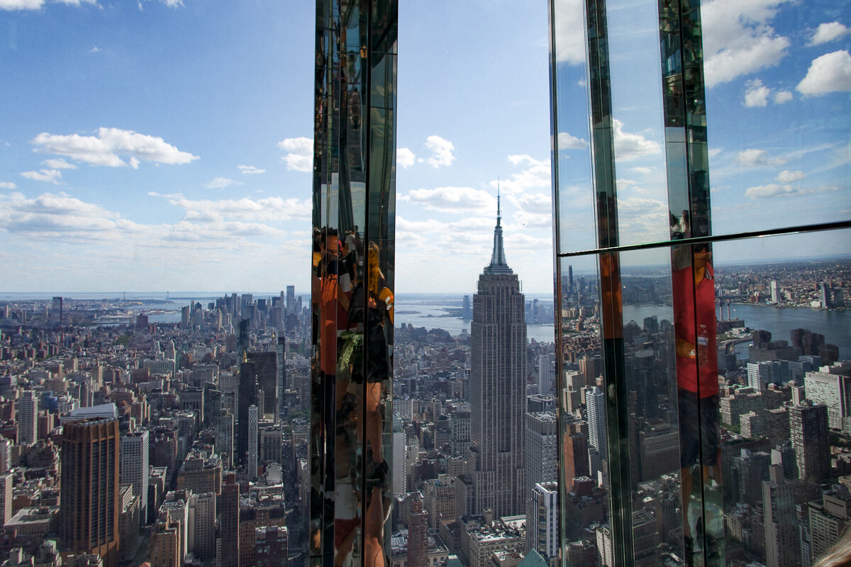Vue depuis l'étage 91 du SUMMIT à New York