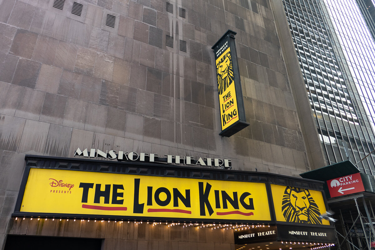 Théâtre du spectacle du Lion King à New York