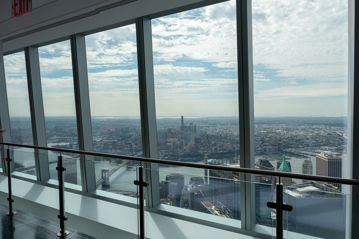 Baie vitrée dans le One World Observatory