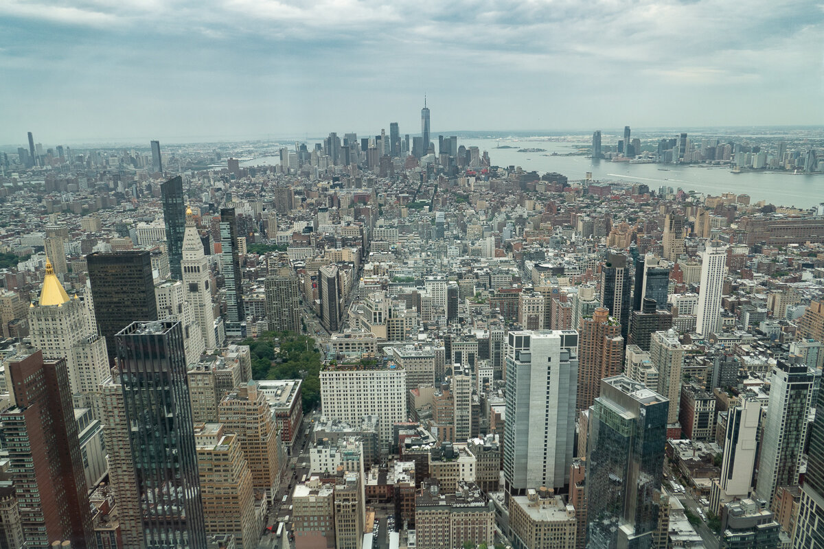 Vue sur le sud de Manhattan depuis l'observatoire de l'Empire State Building