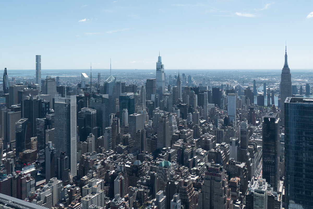 Vue sur Manhattan depuis la plateforme d'observation Edge