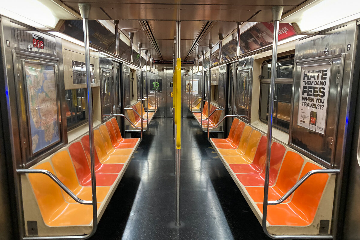 Intérieur d'une rame de métro à New York