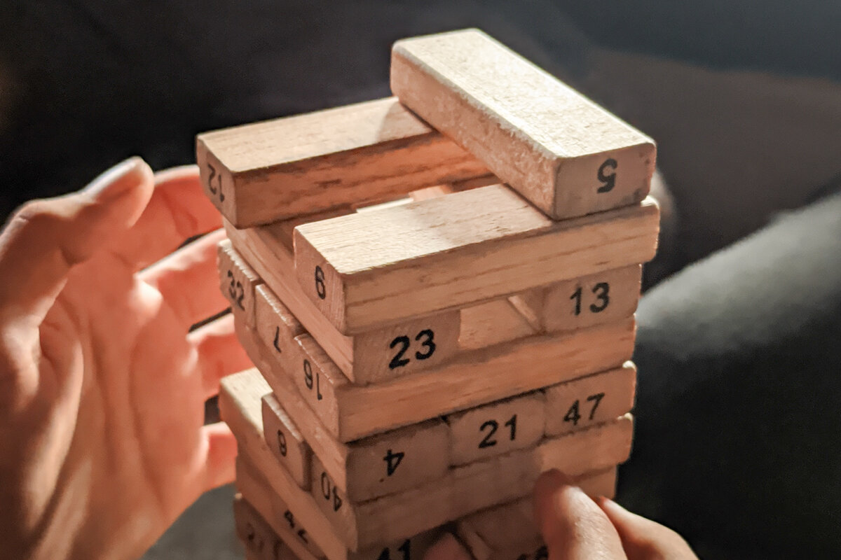 Construction avec le jeu Jenga