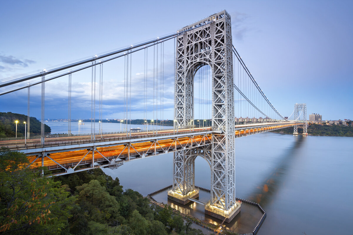 Structure d'un pilier du pont George Washington