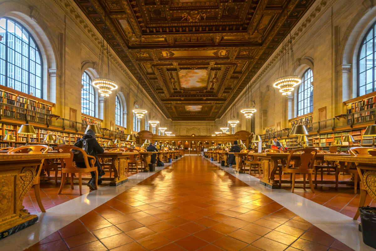 Intérieur de la bibliothèque publique de New York