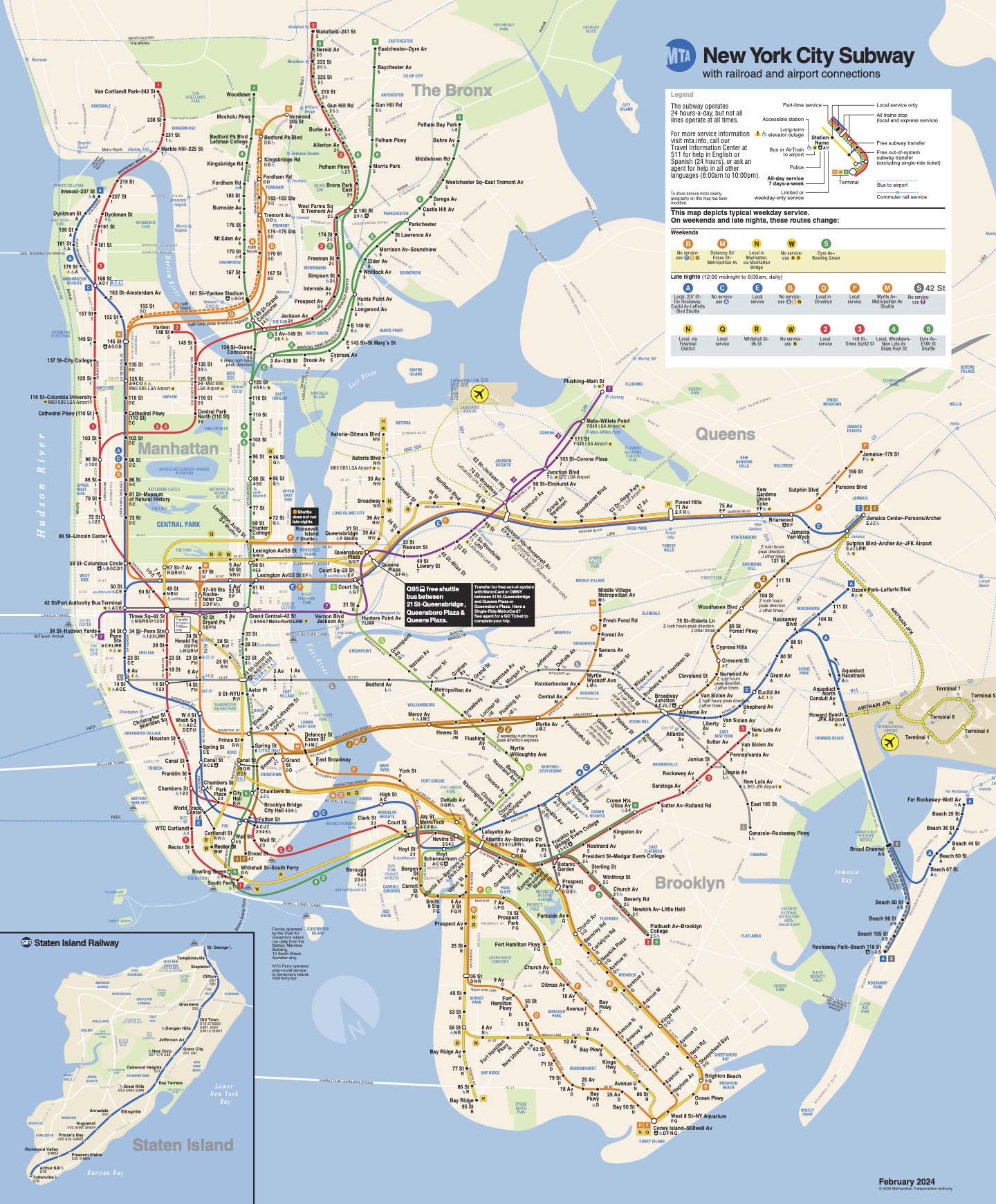 Plan du metro de New York