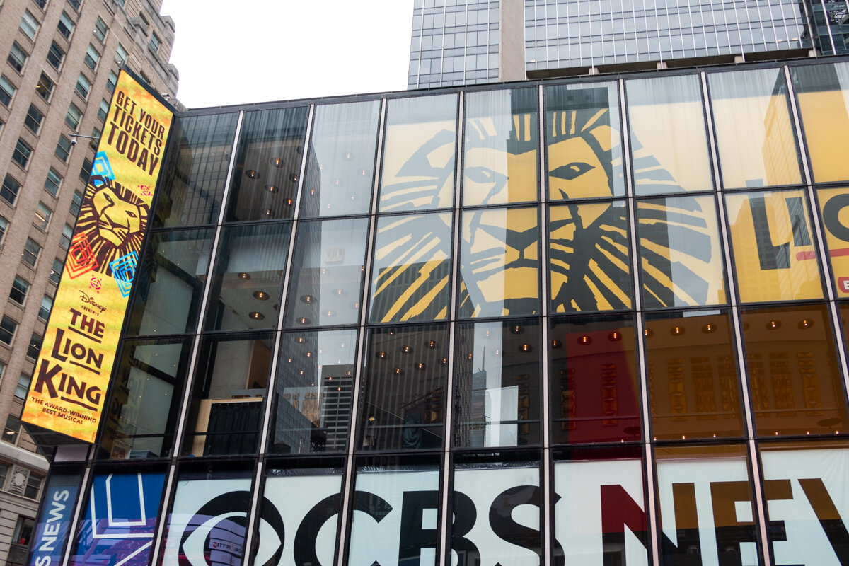 Façade du Lion King à Times Square