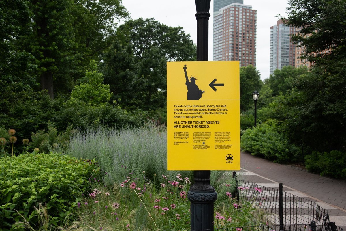 panneau indicatif battery park