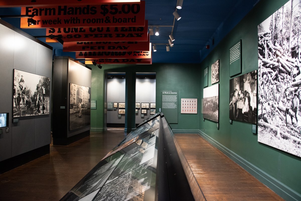 une salle du musée d'ellis Island