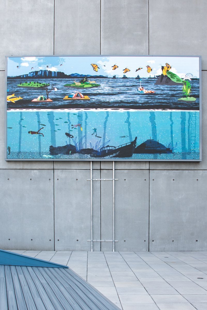 oeuvre terrasse extérieur whitney