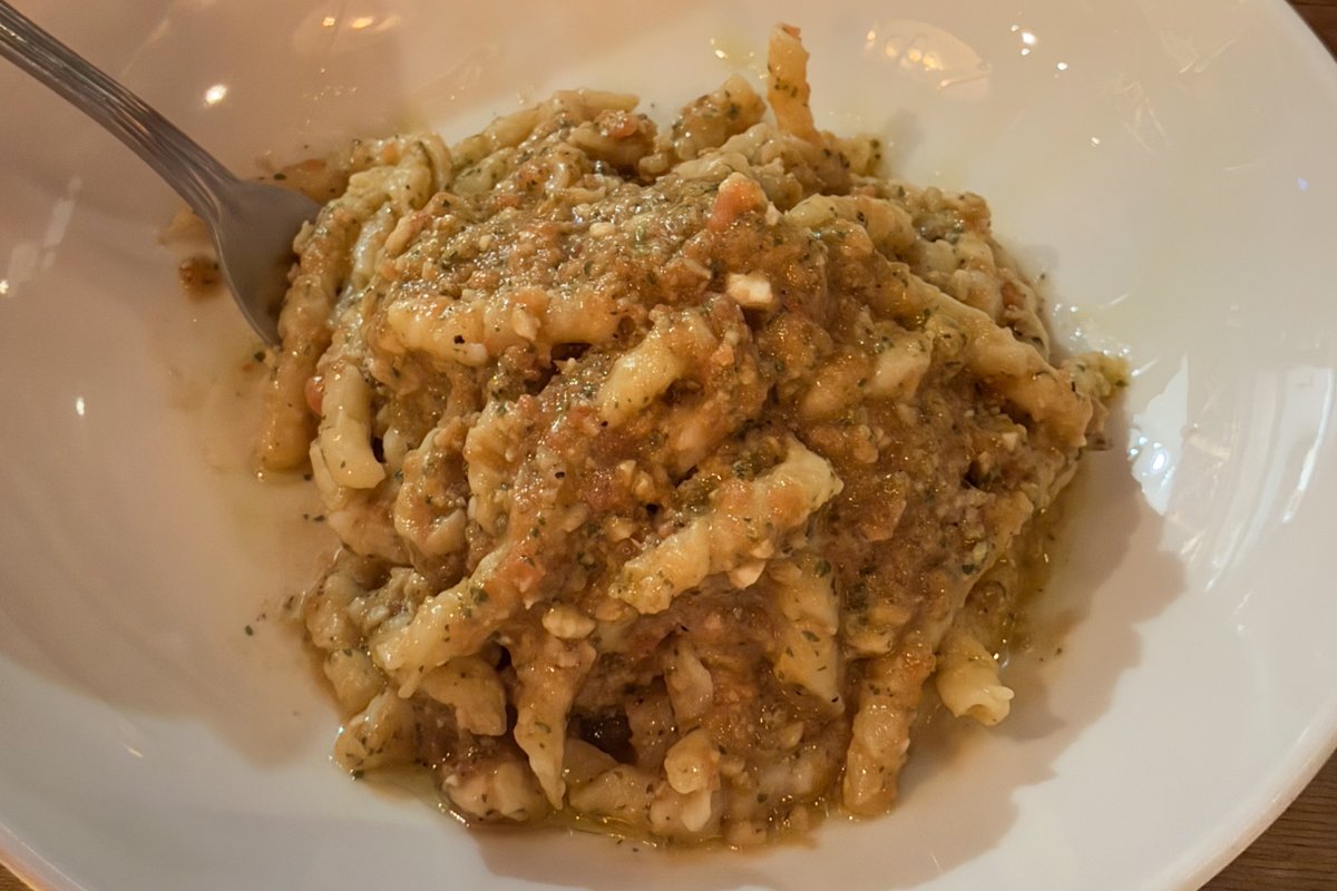 plat de pâtes chez Norma
