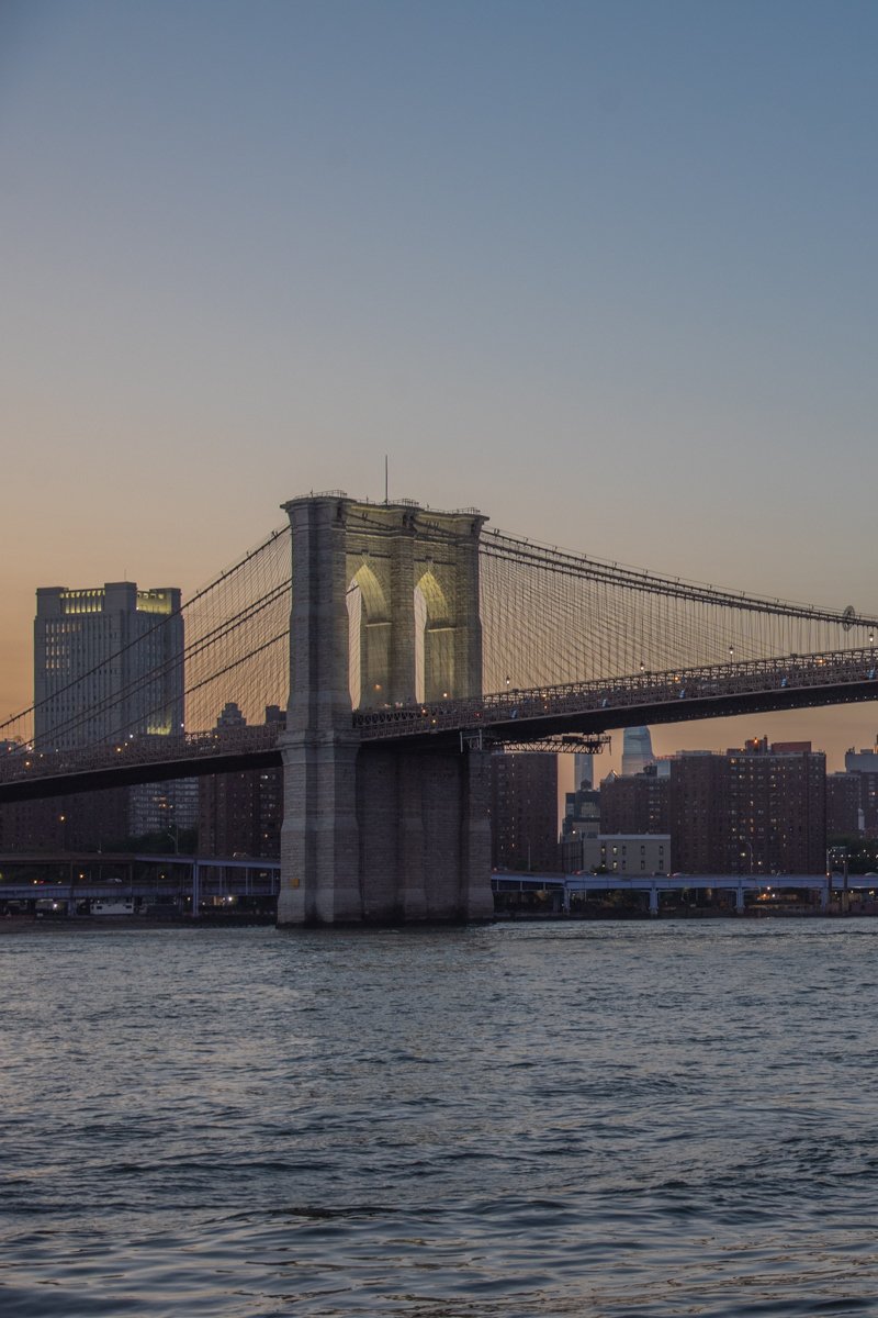 pont de Brooklyn coucher de soleil