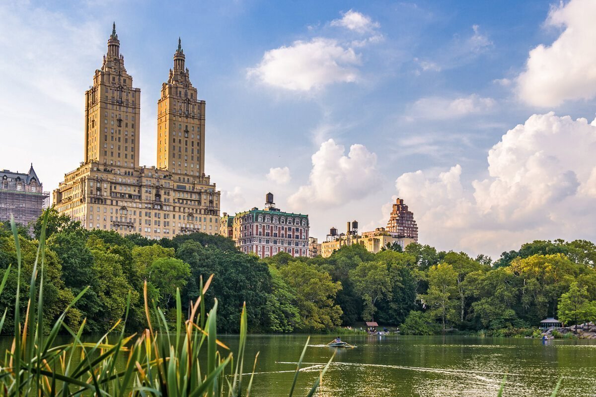 New York, New York, USA at Central Park in the summer.