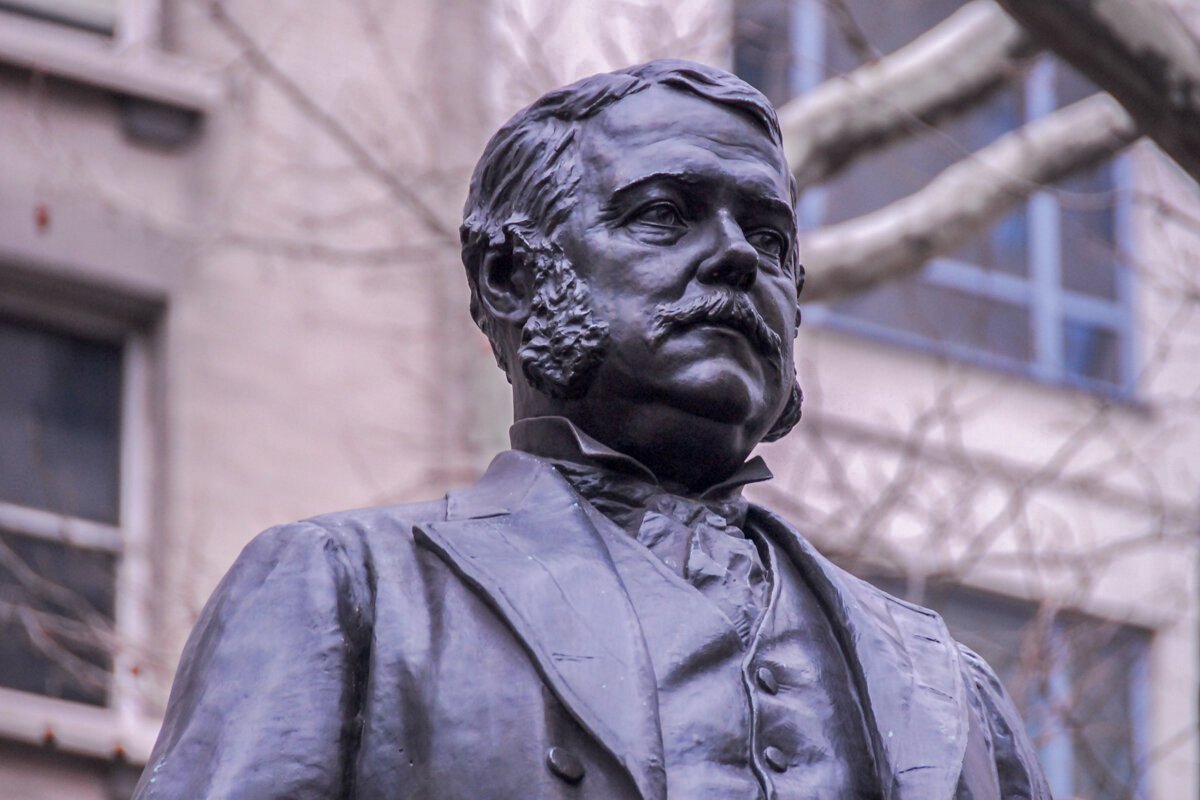 President Chester A Arthur Statue in Madison Square Park in New York City