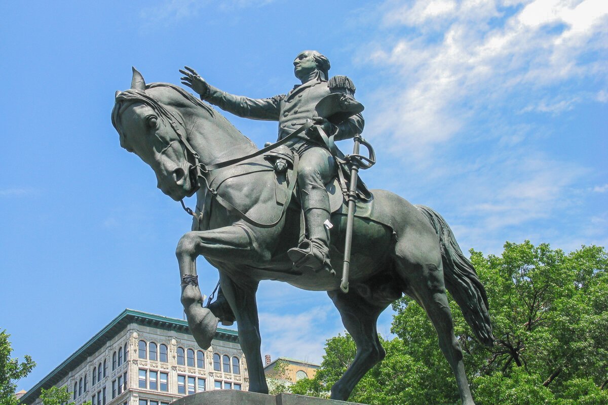 Statue of George Washington in Union Square, New York City