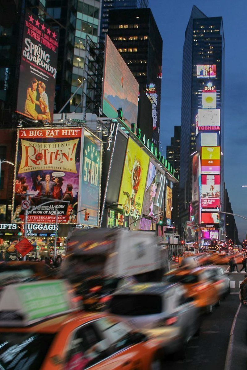 times square by night